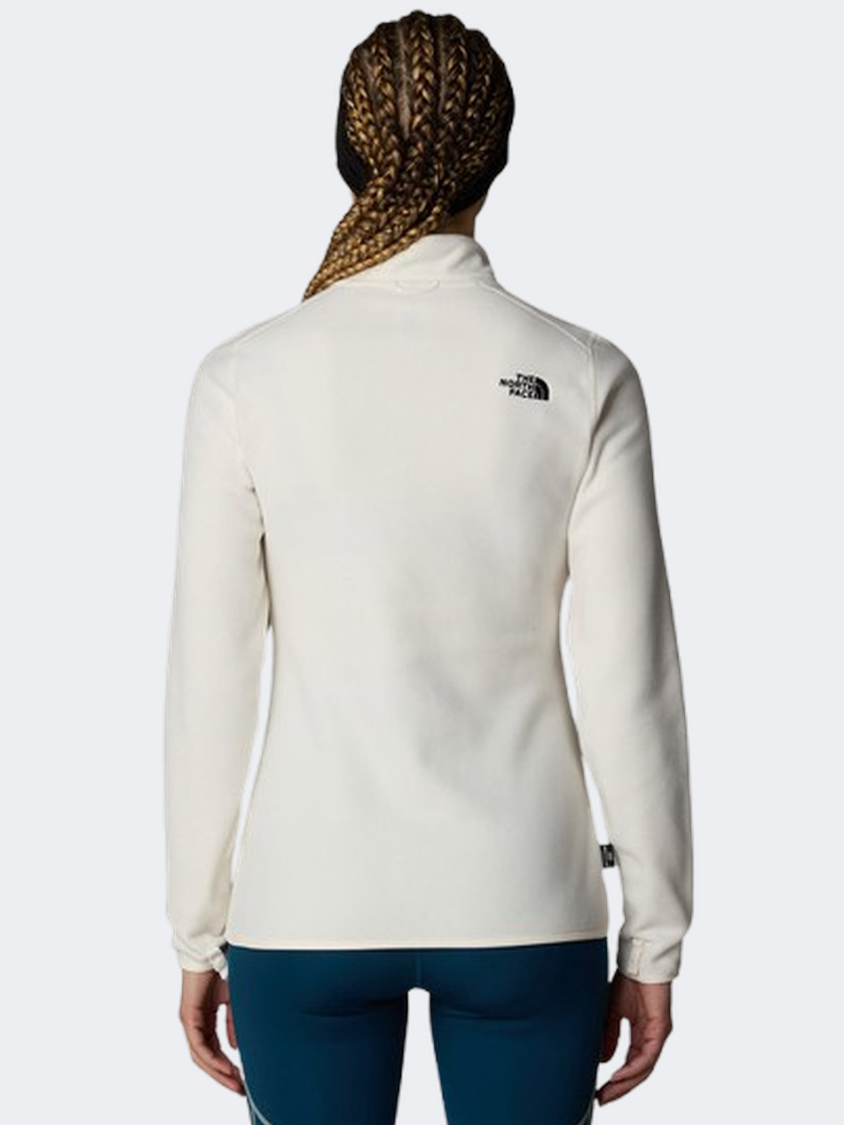 The North Face 100 Glacier Women Skiing Fleece White Dune