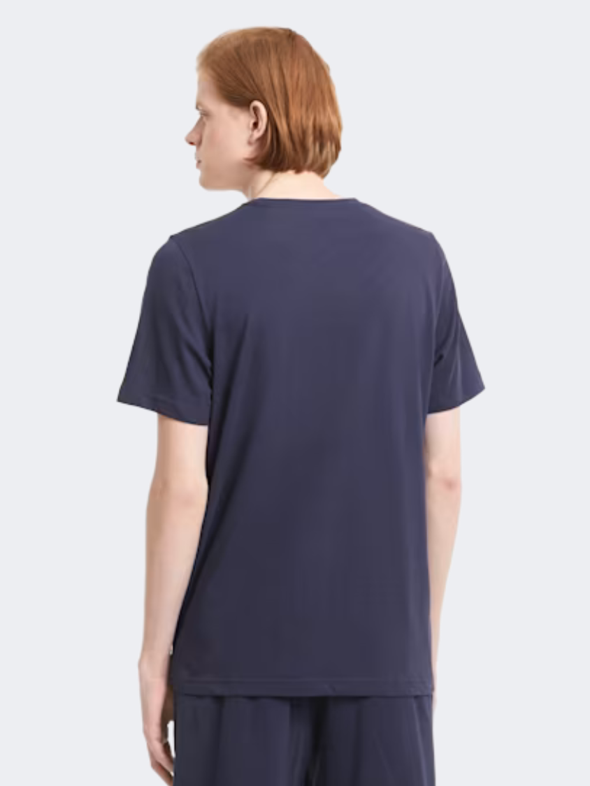 Puma Essentials Small Logo Men Lifestyle T-Shirt Navy Blue