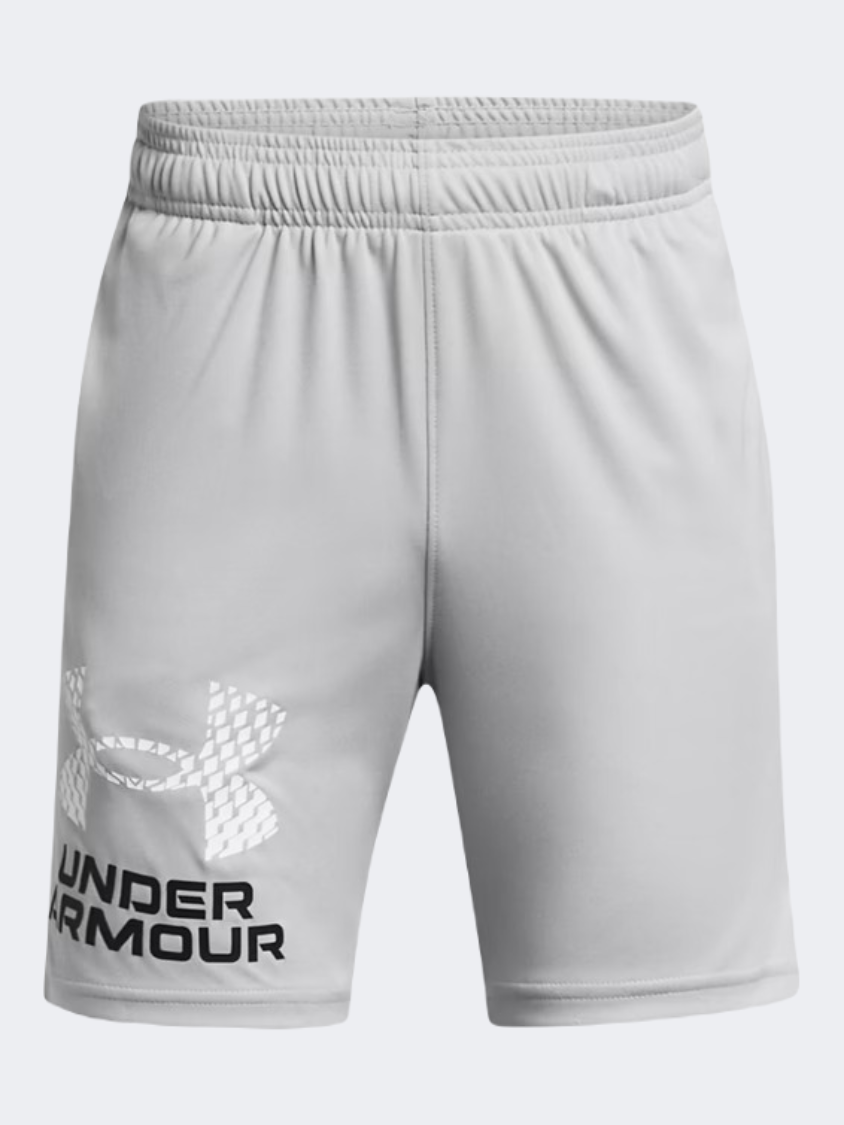 Under Armour Tech Logo Boys Training Short Mod Grey/White