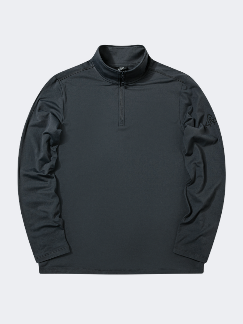 Erke Cardigan Men Outdoor Sweatshirt Dark Grey