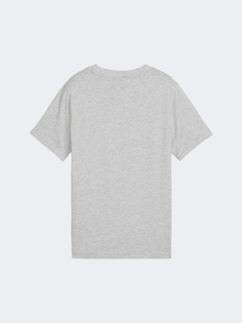 Puma Essentials Logo Lab Hog Boys Lifestyle T-Shirt Light Gray Heather