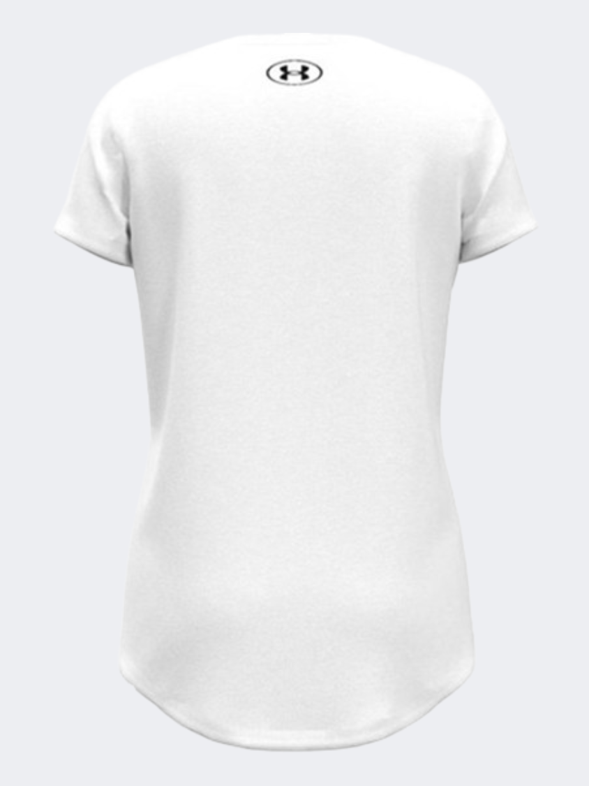 Under Armour Colorblock Big Logo Girls Training T-Shirt White