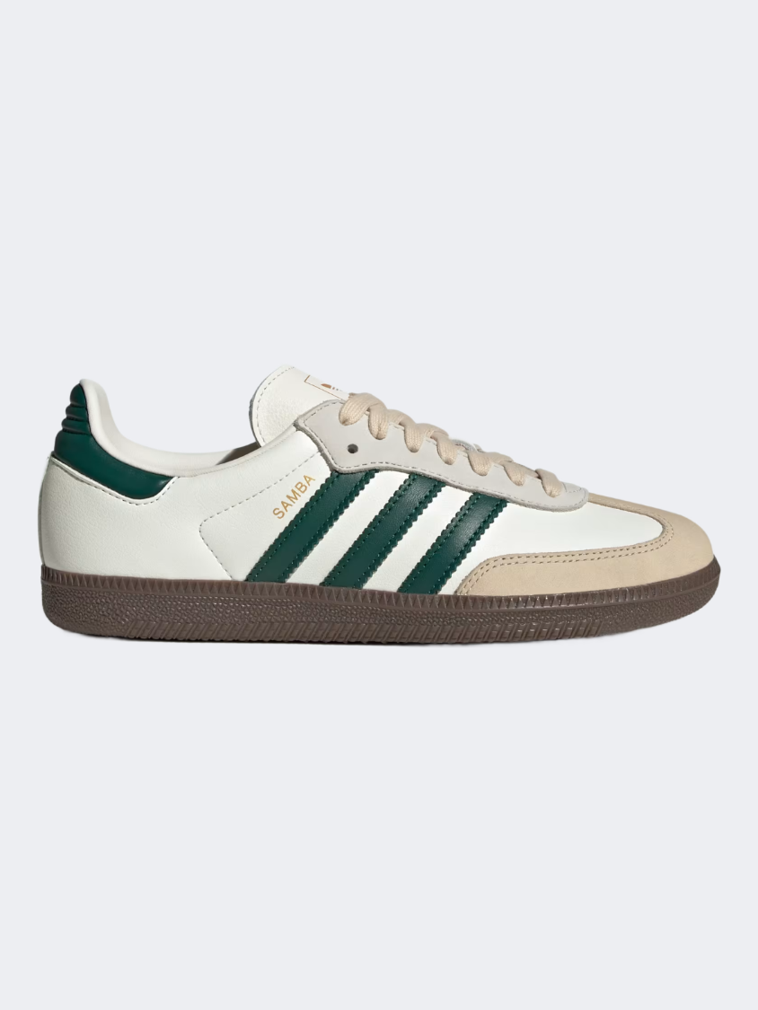 أحذية Adidas Samba Og نسائية Originals أبيض/أخضر/رملي