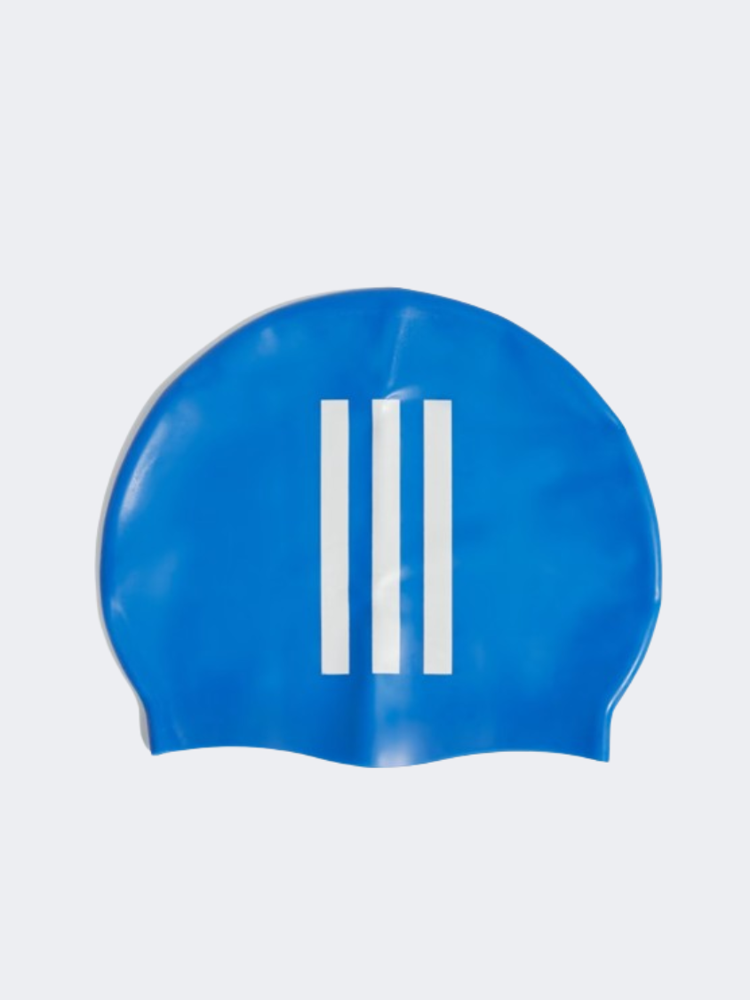 Adidas 3 Stripes Kids Training Swim Cap Royal/White