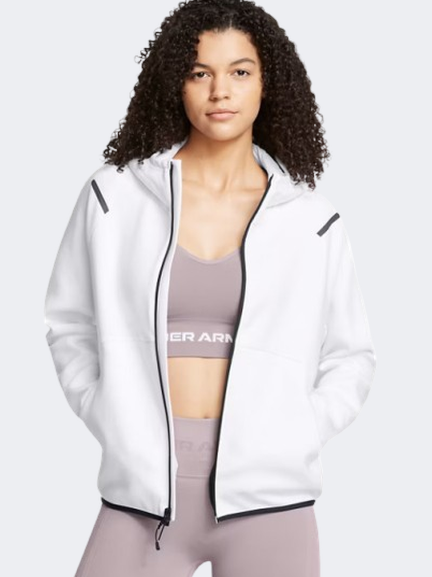 Under Armour Unstoppable Fleece Women Lifestyle Jacket White/Black