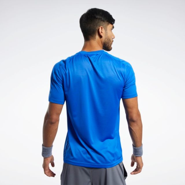 Reebok Workout Ready Polyester Tech Men Training T-Shirt Blue
