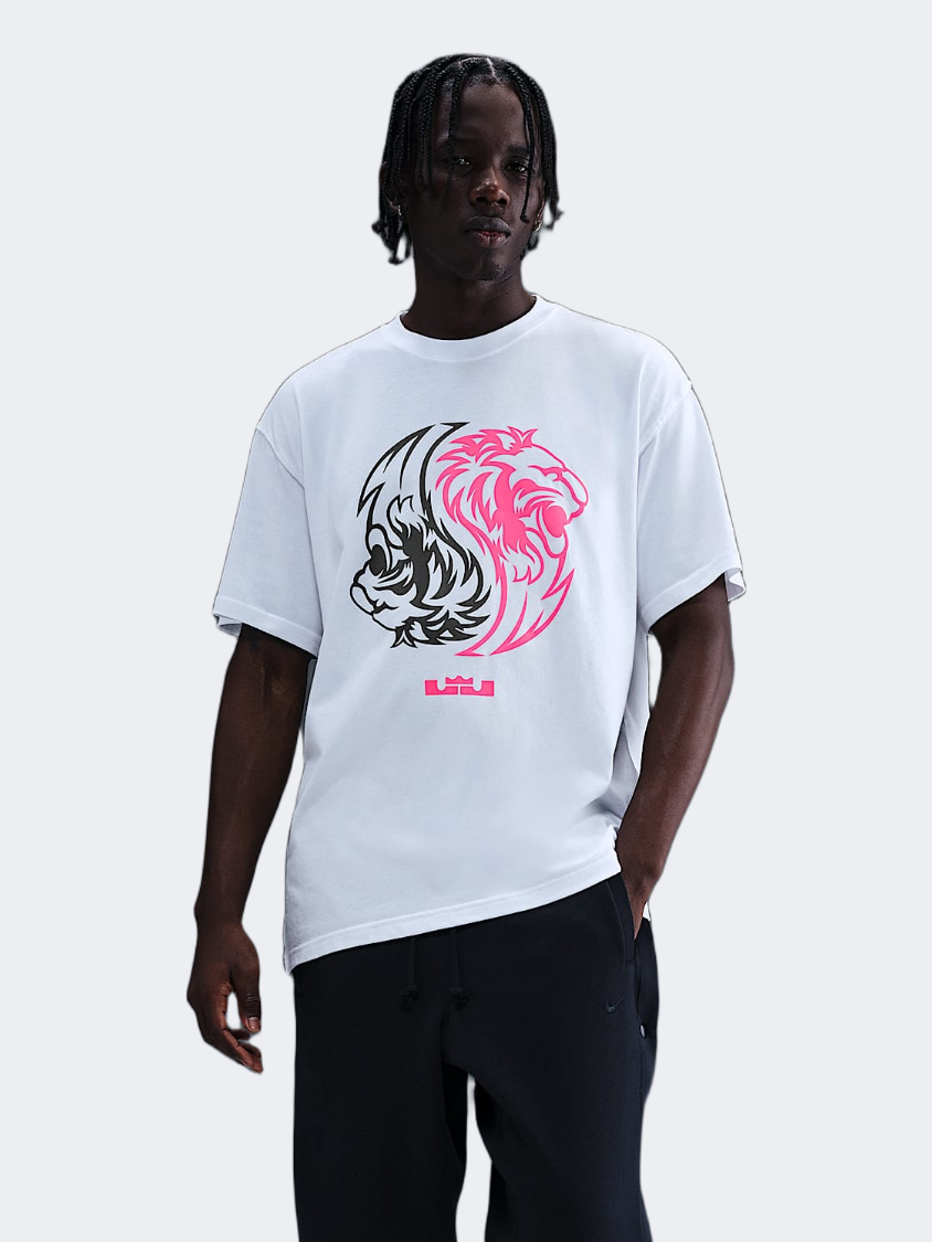 Nike ليبرون رجالي Lifestyle تي شيرت أبيض