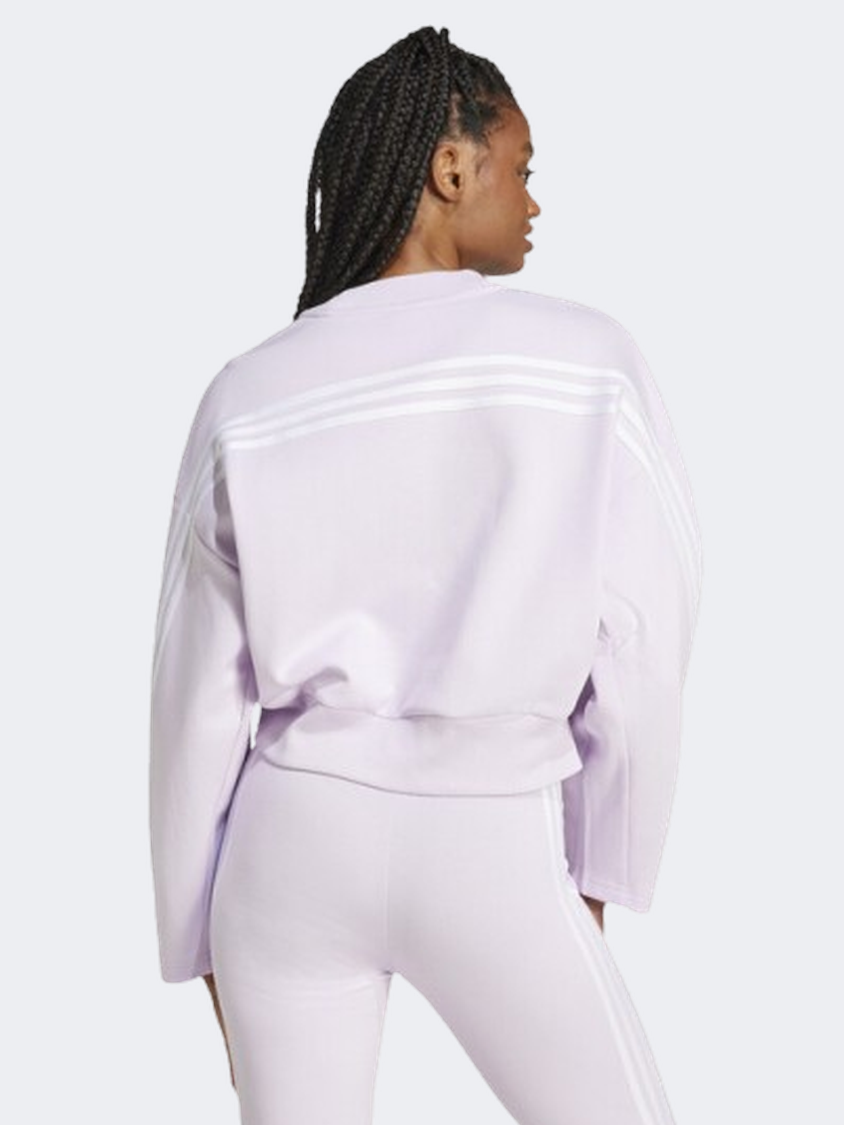 Adidas Future Icons 3 Stripes Women Sportswear Sweatshirt Ice Lavender