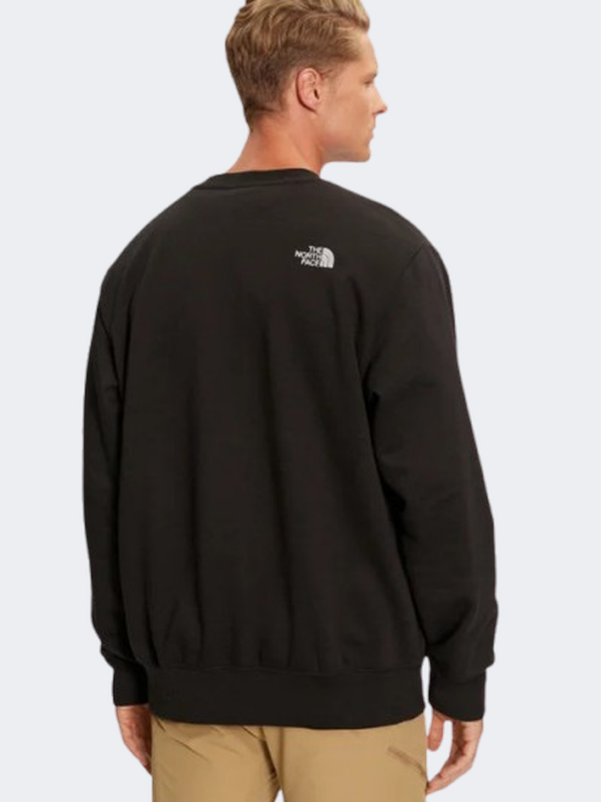 The North Face سويت شيرت رجالي أسود أساسي مريح للحياة اليومية