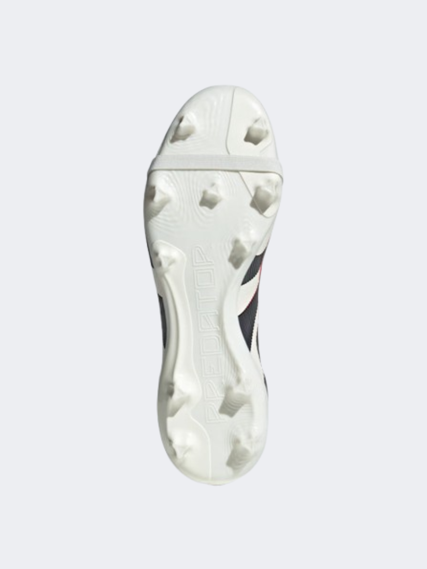 حذاء كرة القدم للرجال Adidas Predator League بلسان قابل للطي أبيض/أسود/روبي