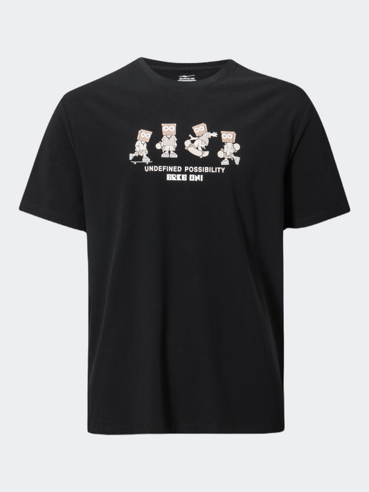 Erke Men Lifestyle T-Shirt Black/White/Beige