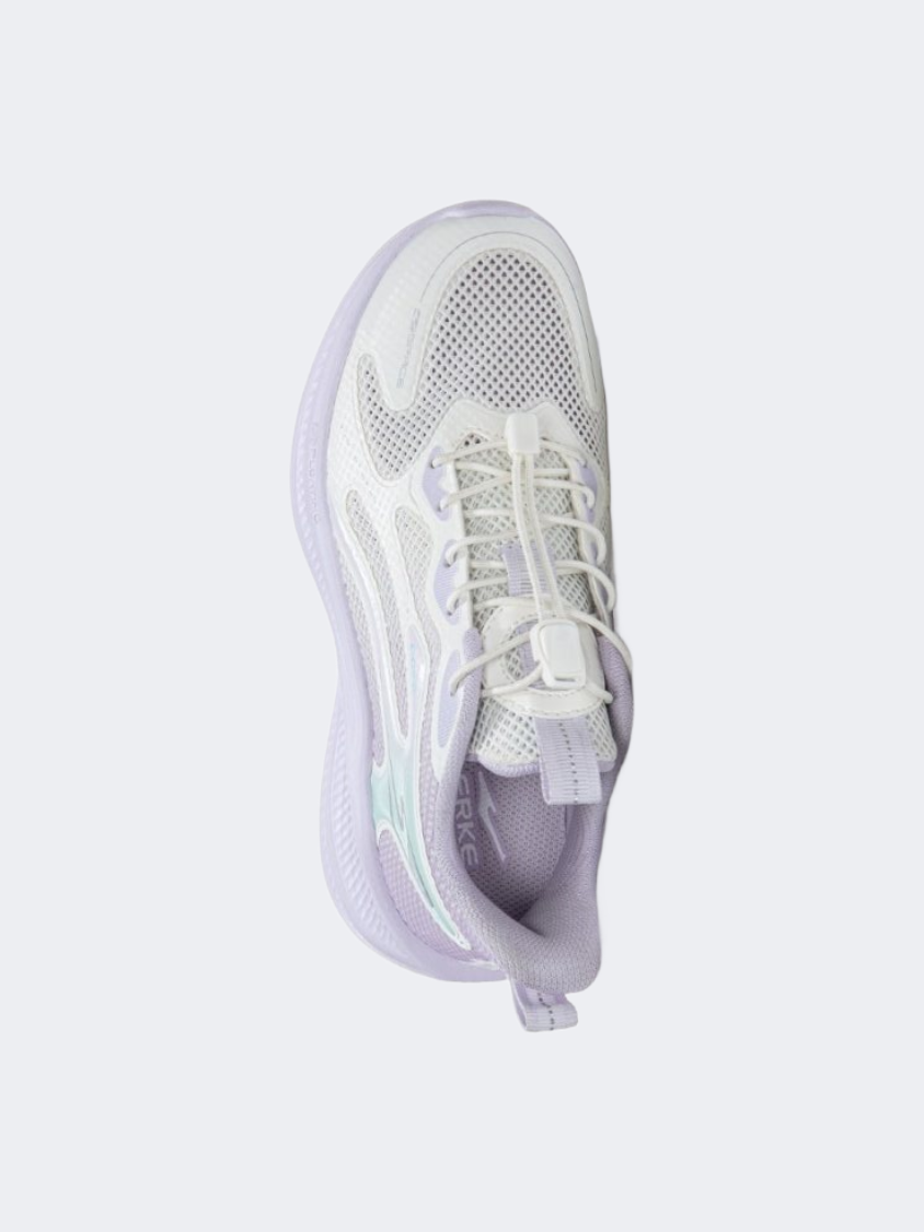 Erke Kids-Girls Running Shoes White/Thistle