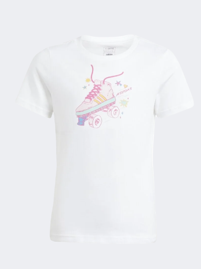 Adidas Summer Gfx Girls Sportswear T-Shirt White