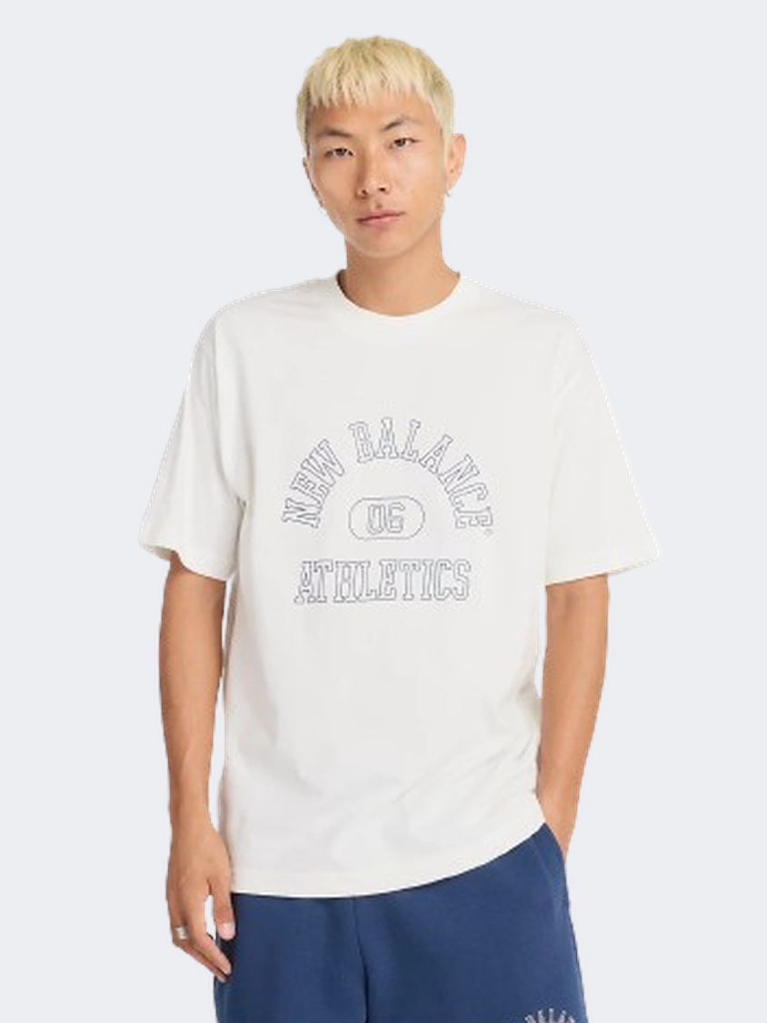 New Balance Varsity Jersey Men Lifestyle T-Shirt Sea Salt
