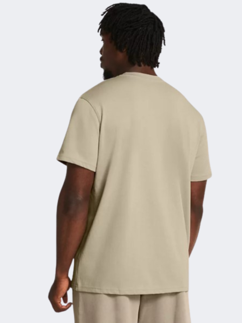 Under Armour Heavyweight Armour Label Men Lifestyle T-Shirt Khaki Base/Black