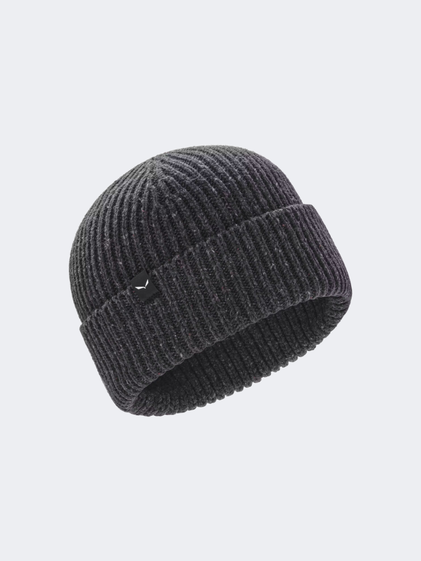 Salewa Zebru Knit Unisex Hiking Beanie Dark Grey Melange