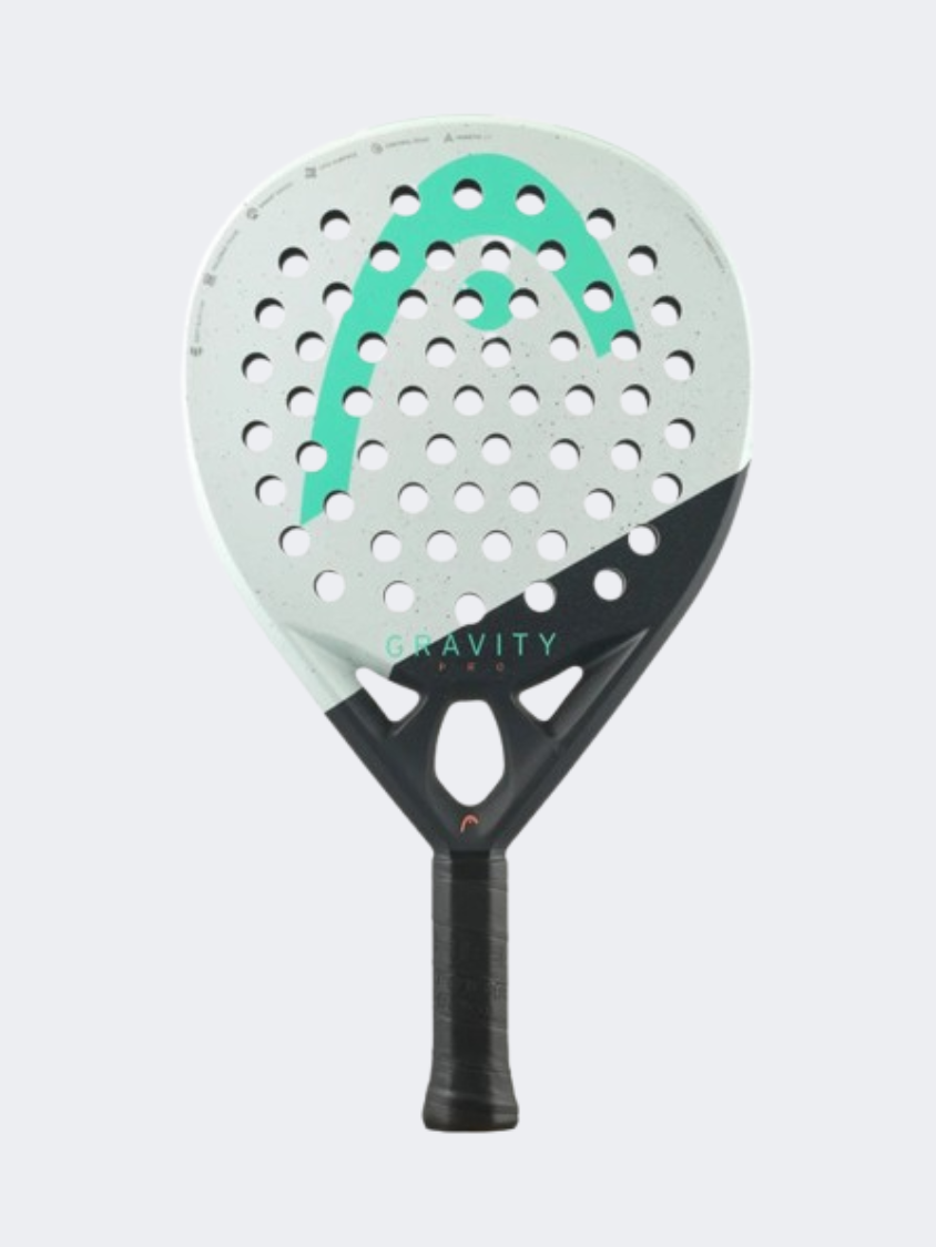 مضرب باديل Head Gravity Pro 2024 للجنسين أبيض/أسود/أزرق مخضر