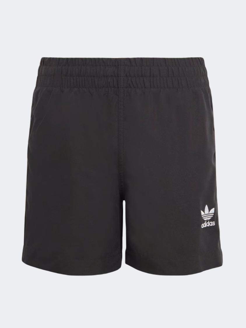 Adidas Adicolor 3 Stripes Boys Swim Swim Short Black/White