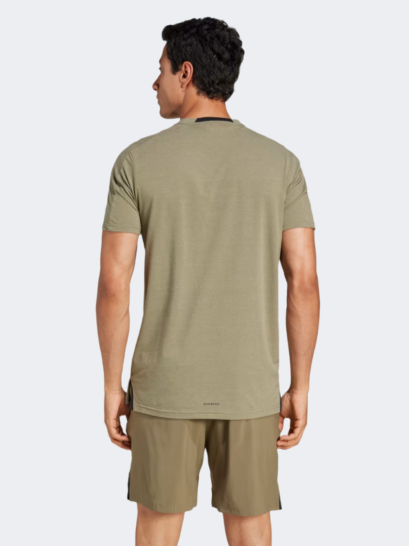 Adidas D4T Worlout Men Training T-Shirt Olive Strata