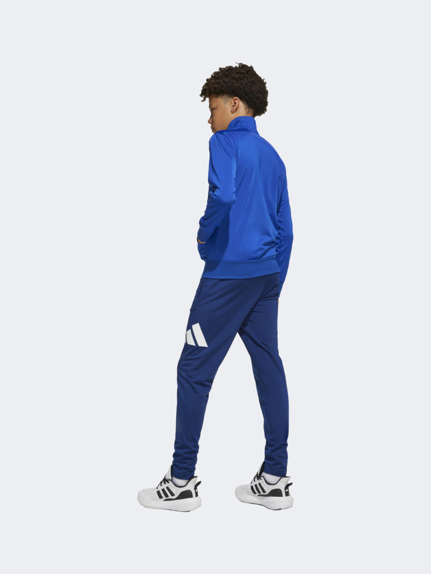 Adidas Essentials Climacool Kids-Boys Sportswear Tracksuit Royal Blue/Black