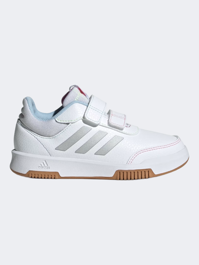 أحذية رياضية للبنات Adidas Tensaur بخطاف وحلقة ملابس رياضية لون أبيض سحابي