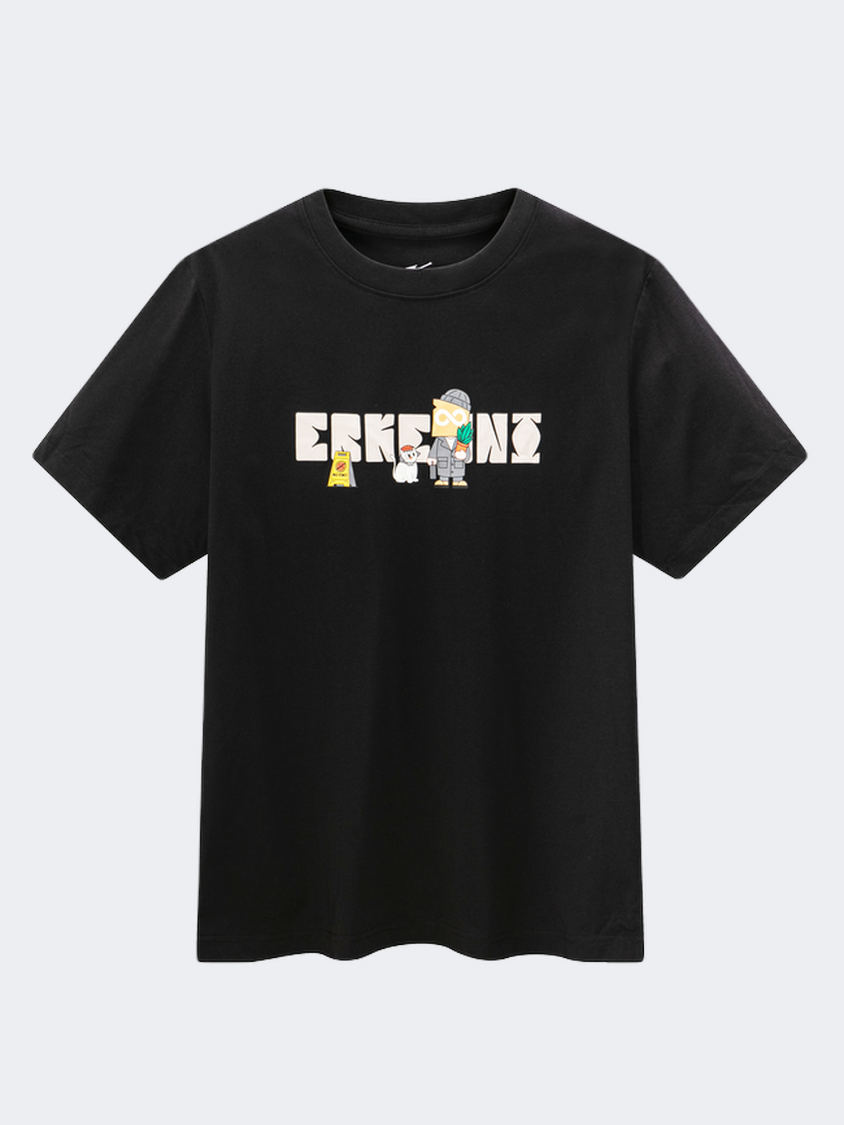 Erke Crew Men Lifestyle T-Shirt Black