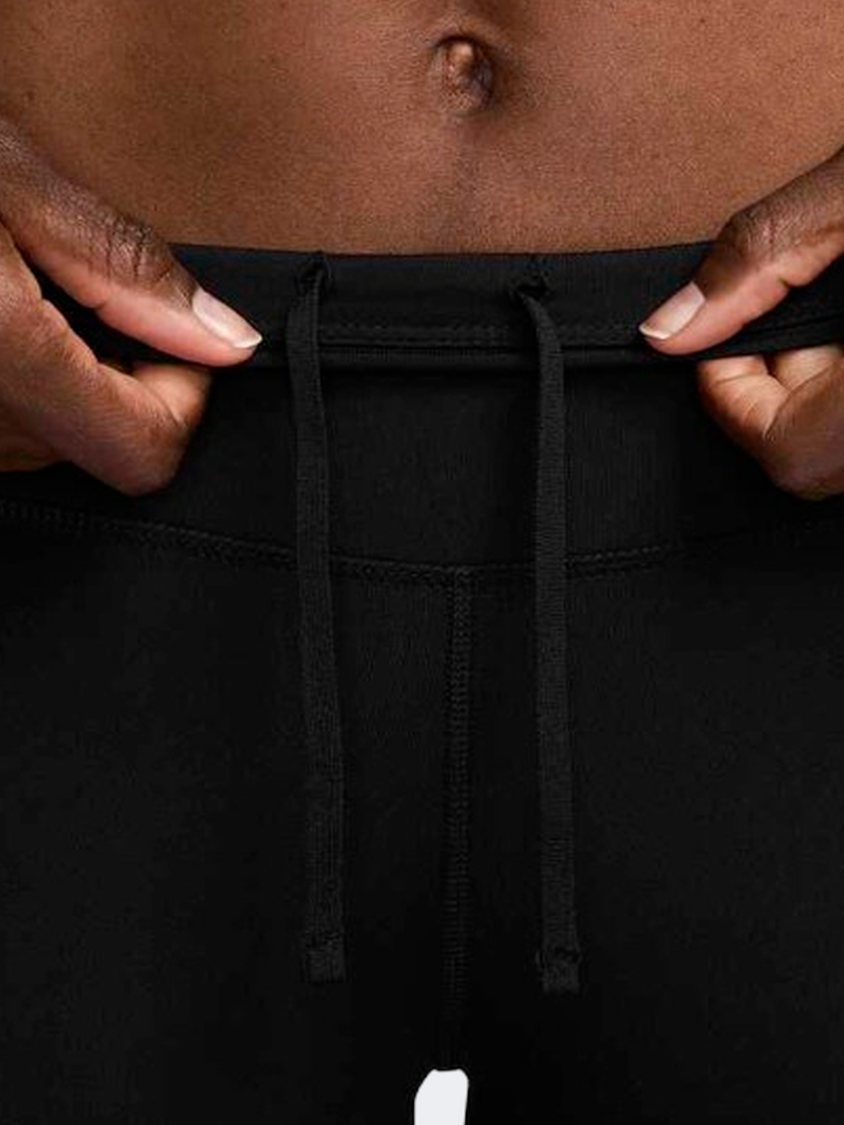 Nike Df Fast Mid Rise Women Running Tight Black/White