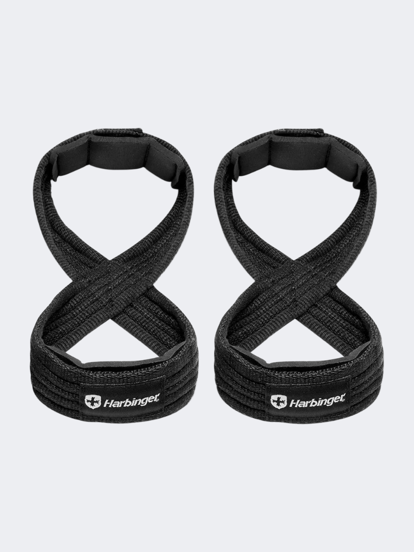Harbinger Figure 8 Padded Lifting Unisex Fitness Straps Black