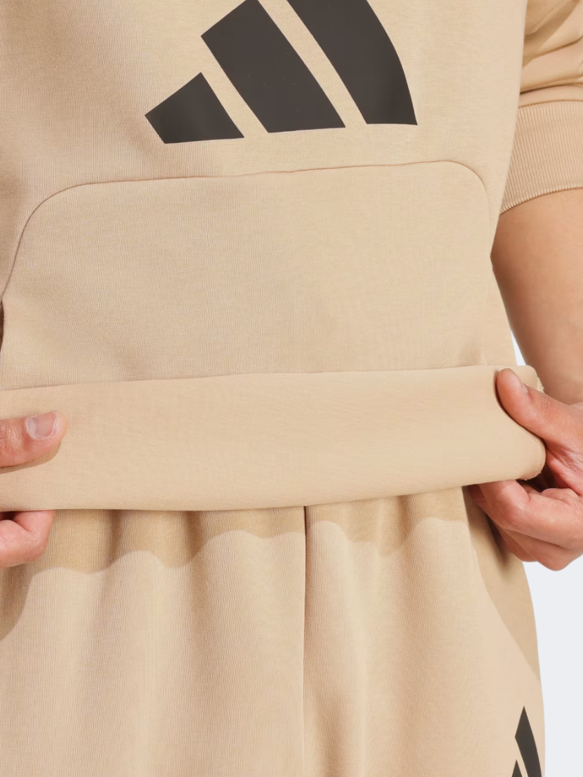 Adidas Future Icons 3 Bar Logo Men Sportswear Hoody Warm Sandstone