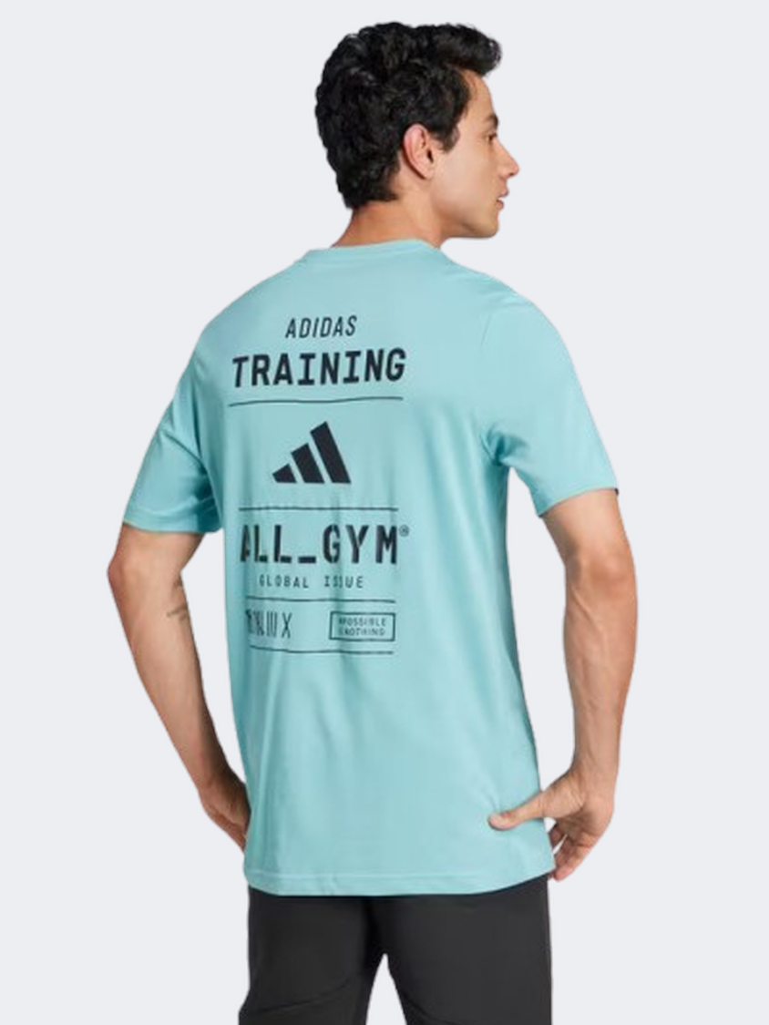 Adidas All Gym Category Graphic Men Training T-Shirt Mint Ton