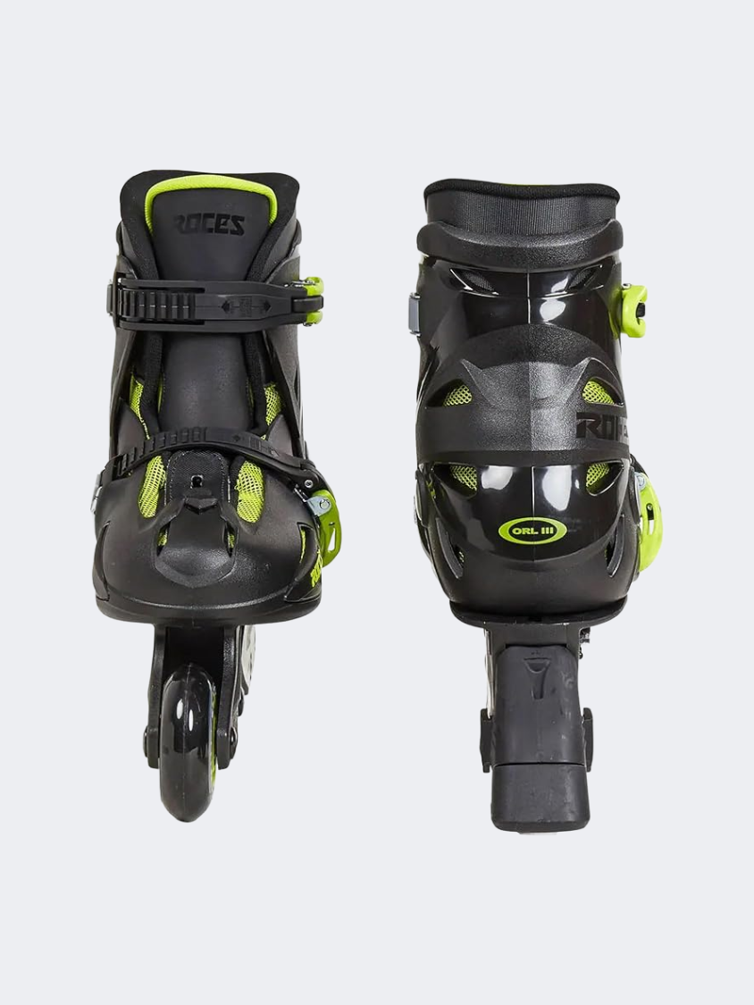 حذاء تزلج رولر روكس أورلاندو 3 للجنسين أسود/لايم