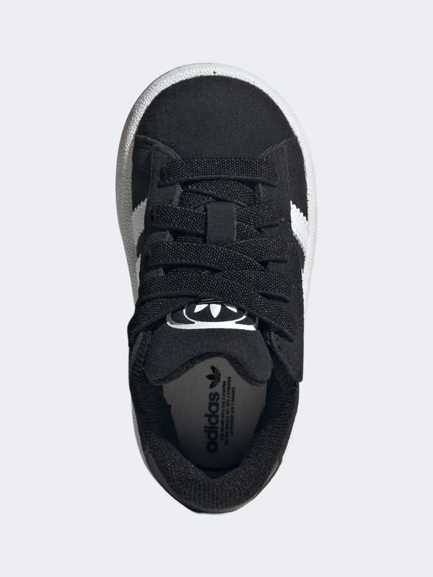 Adidas Campus 00S Comfort Closure Elastic Lace Infant-Unisex Original Shoes White/Black/Gum