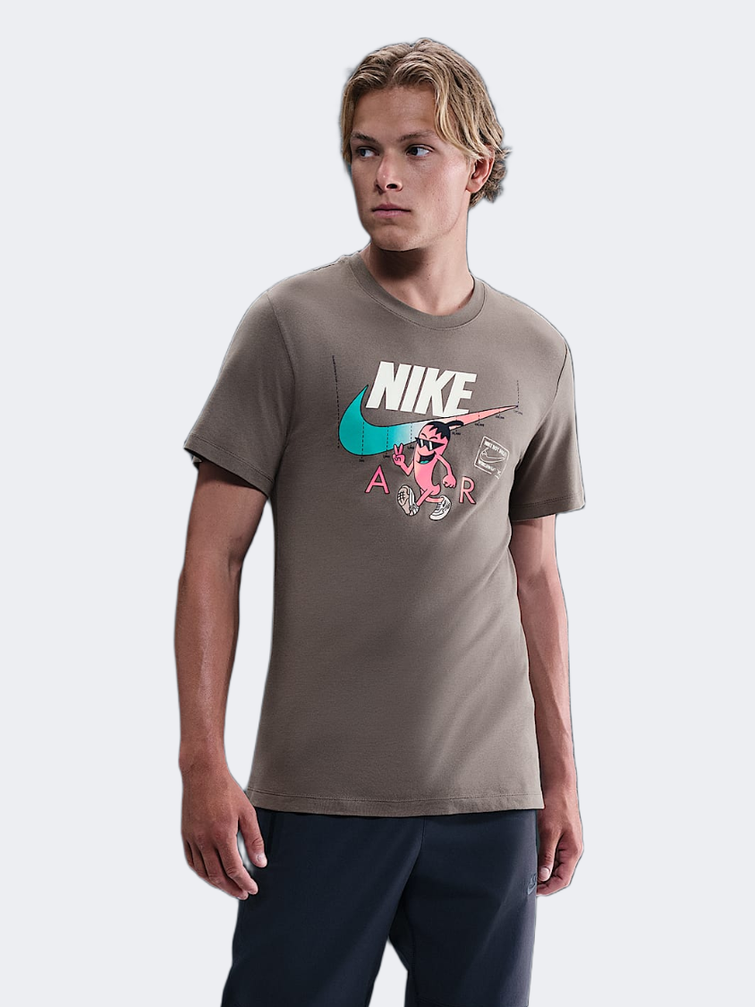 Nike ملابس رياضية سول فود للرجال Lifestyle تي شيرت كايف ستون