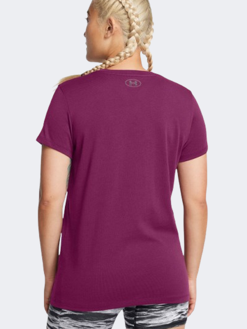 Under Armour Project Rock Heavyweight Passion Women Training T-Shirt Purple Gemini