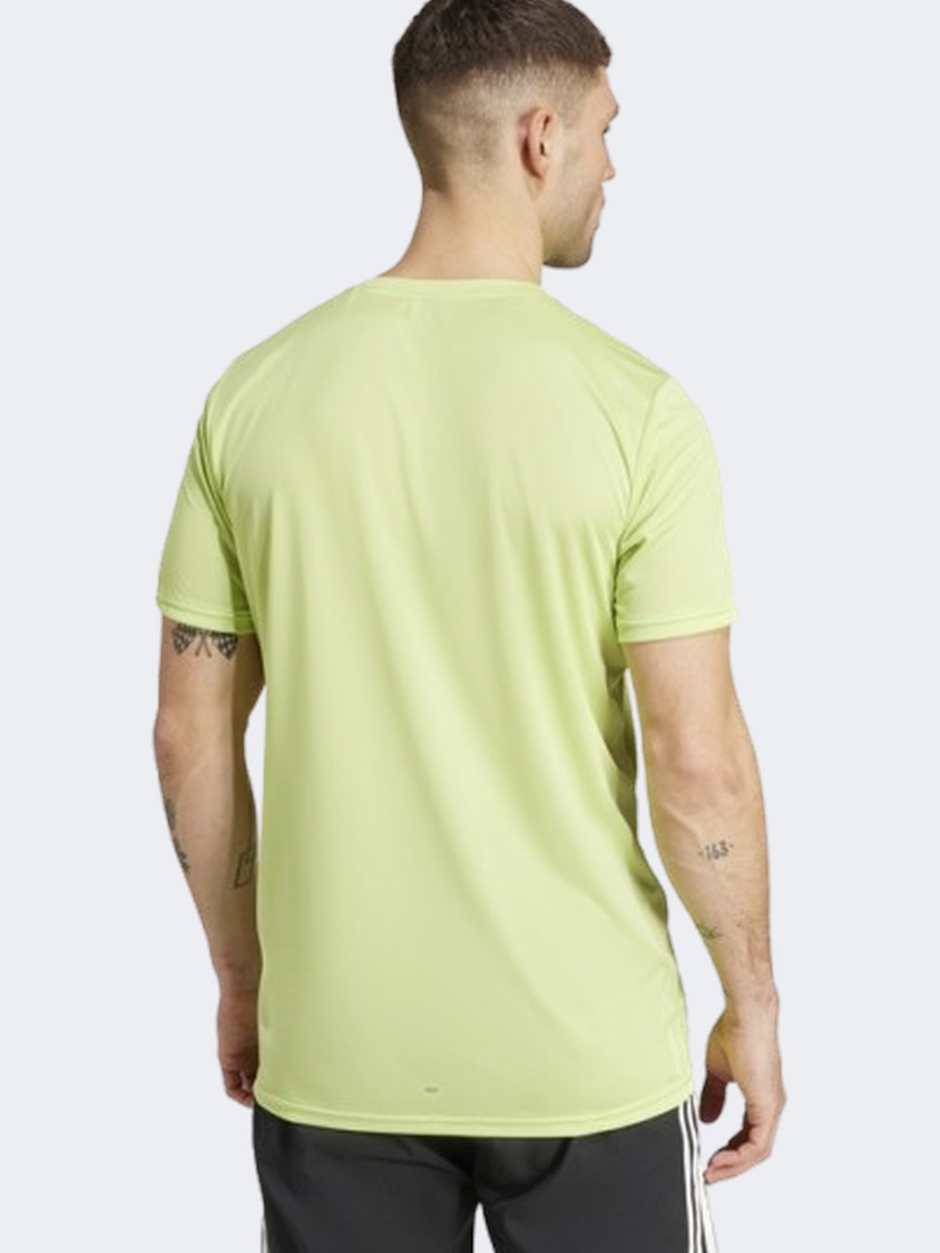 Adidas Run It Men Running T-Shirt Pulse Lime