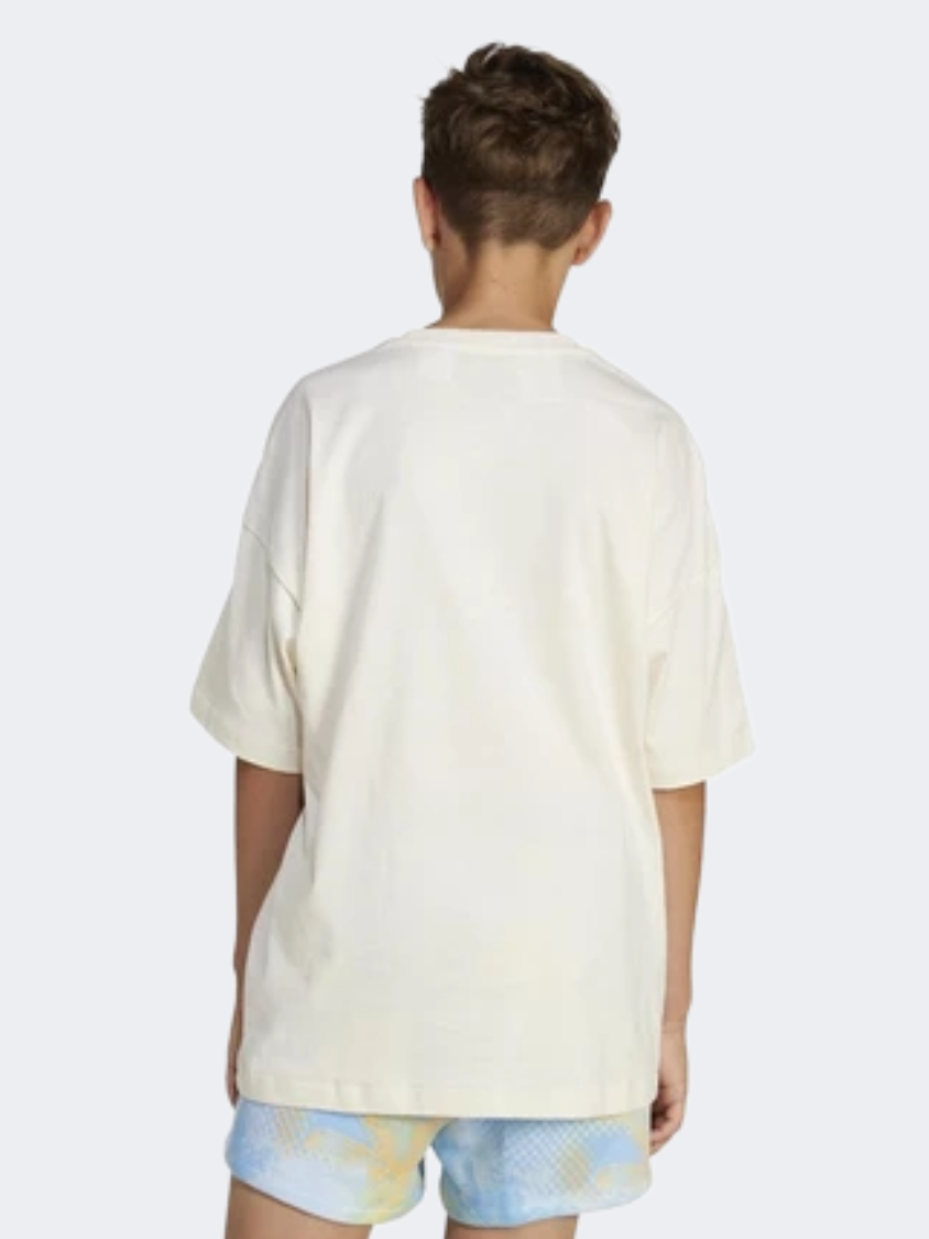 Adidas Tee Kids-Girls Original T-Shirt Cream White