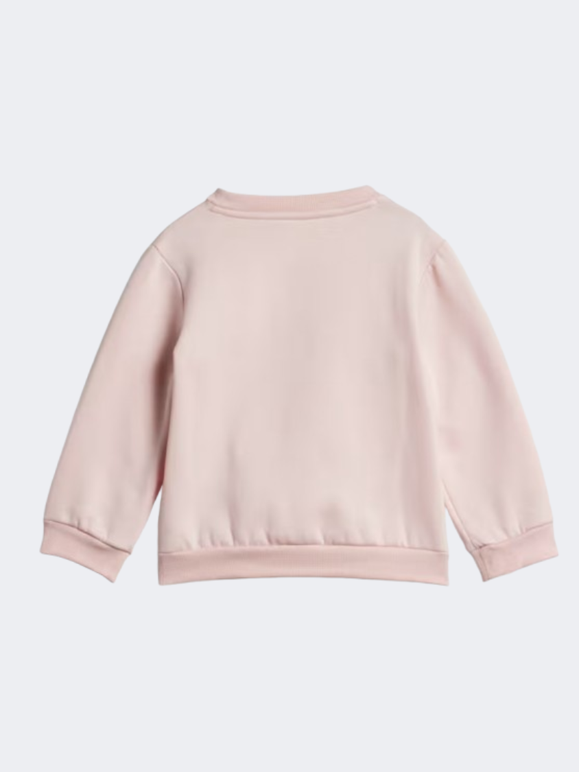 Adidas Badge Of Sport Logo Baby-Girls Sportswear Set Pink/White