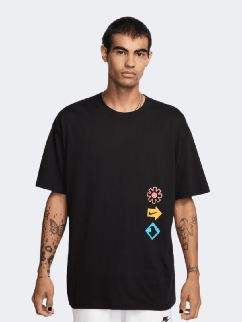 تي شيرت نمط حياة للرجال Nike Max90 Graphic أسود