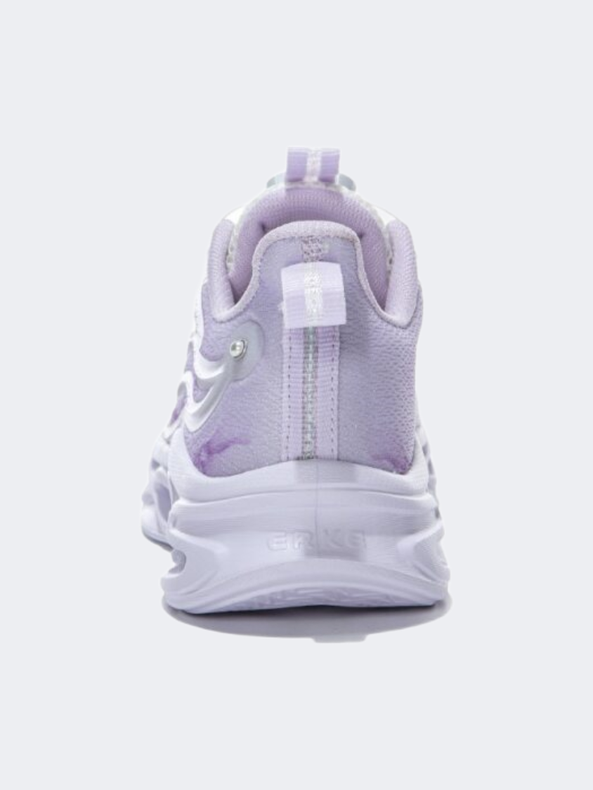 Erke Kids-Girls Running Shoes Thistle/White
