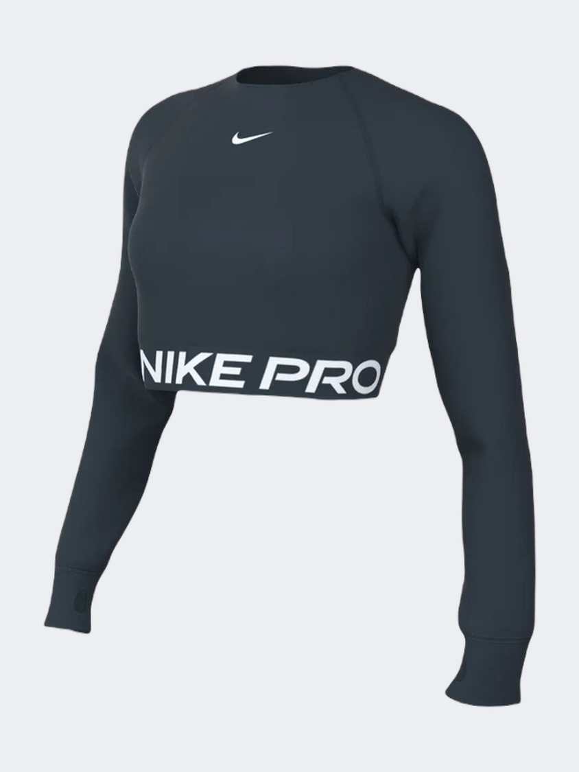 Nike Pro 365 Women Training Long Sleeve Armory Navy/White