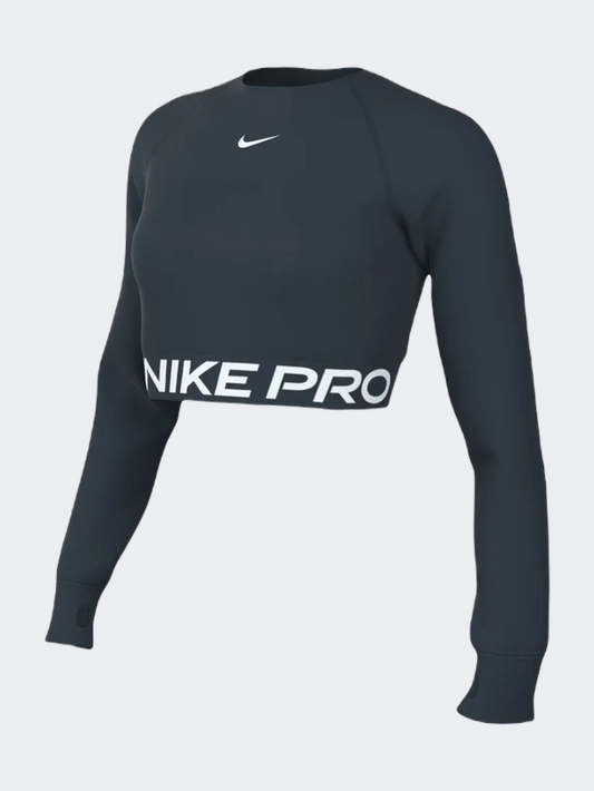Nike Pro 365 Women Training Long Sleeve Armory Navy/White
