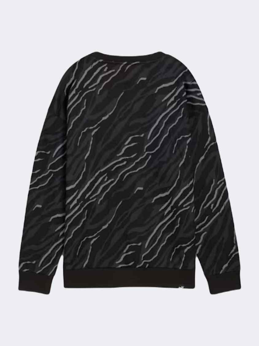 Puma Essential Plus Animal Aop Women Lifestyle Sweatshirt Black/Grey