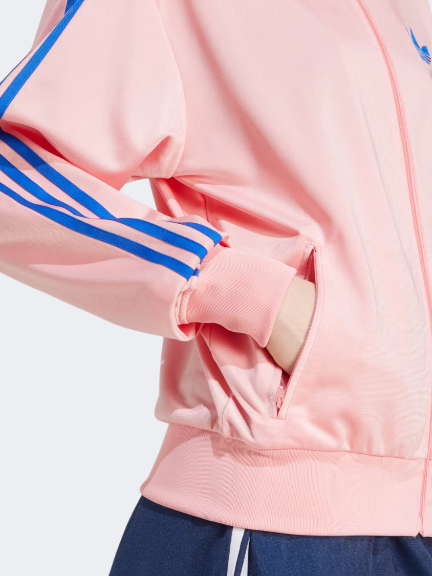 Adidas Adicolor Classic Firebird Loose Women Original Track Top Pink Spark/Blue
