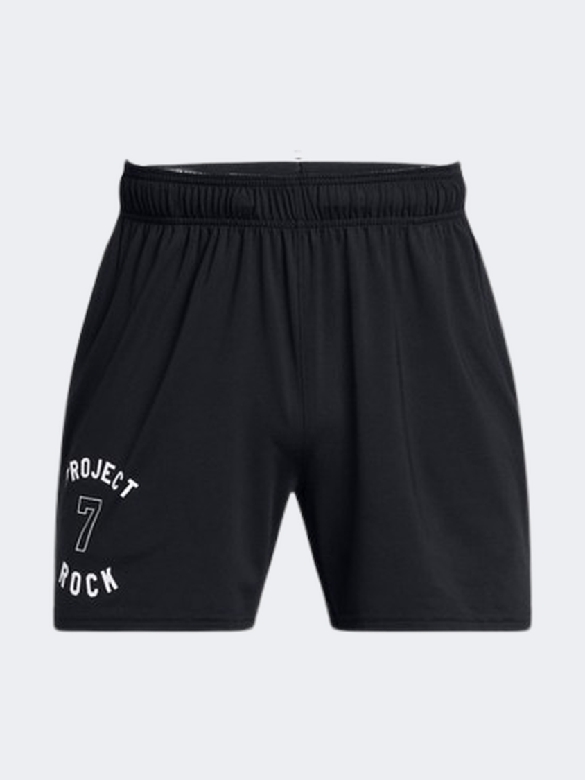 Under Armour Project Rock Mesh Badge Of Honor Men Training Short Black/White