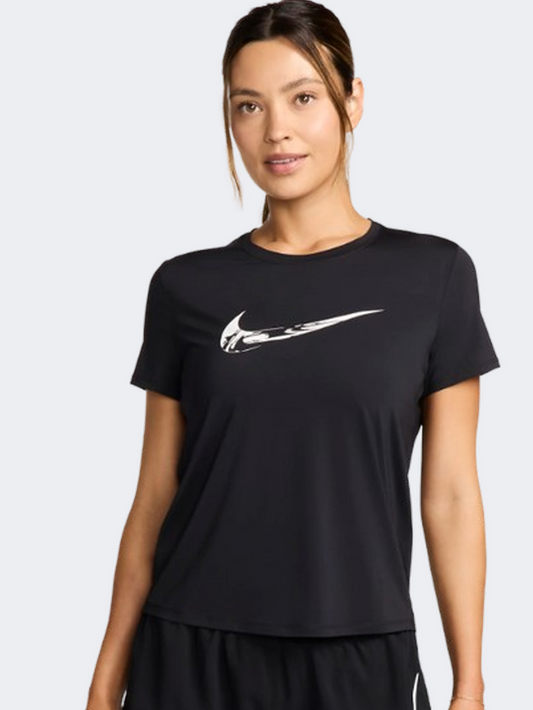 Nike One Swoosh Women Running T-Shirt Black/White