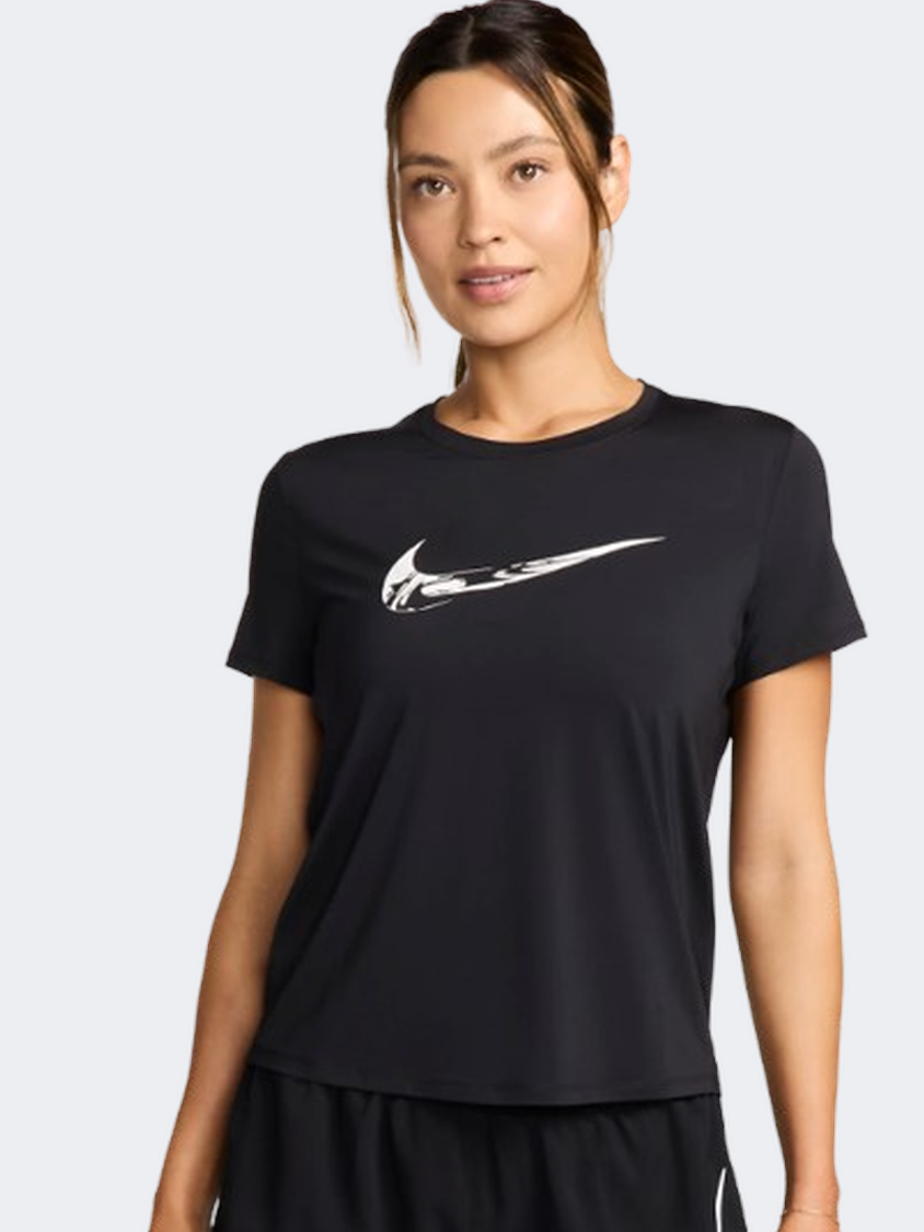 Nike One Swoosh Women Running T-Shirt Black/White