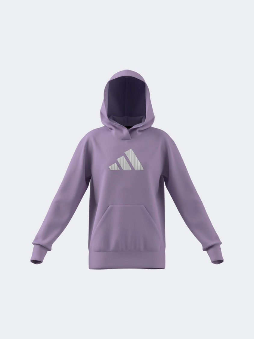 Adidas Jg Glam Kids-Girls Sportswear Hoody Powder Plum
