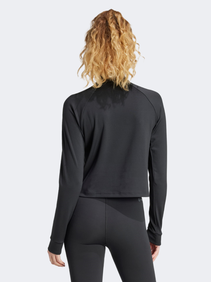 Adidas Train Essentials Minimal Branding 1/4-Zip Women Training Track Top Black