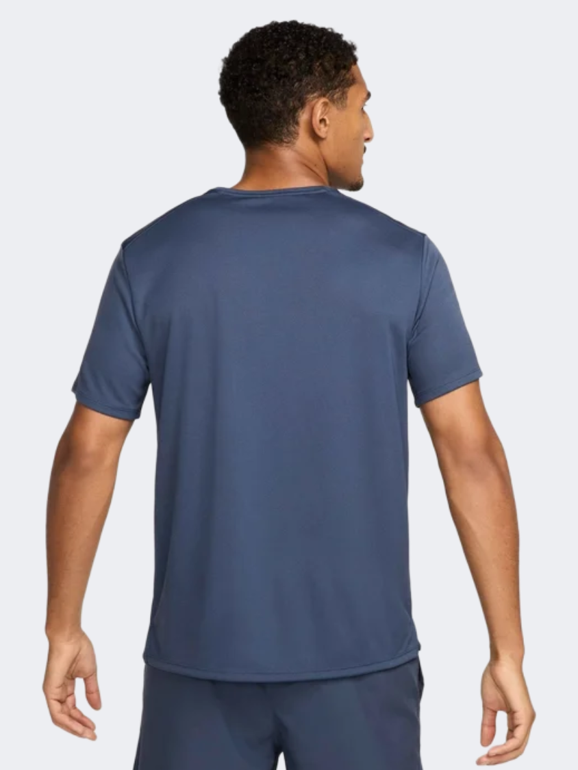 Nike Miler Dri-Fit Uv Short-Sleeve Men Running T-Shirt Thunder Blue