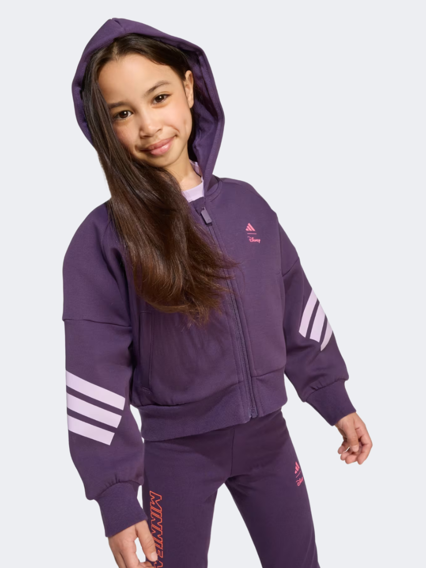 Adidas Disney Minnie Mouse Little-Girls Sportswear Hoody Aurora Plum/Pink